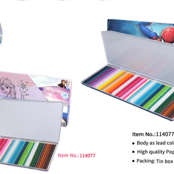 Tin Box 50ct Color Pencil