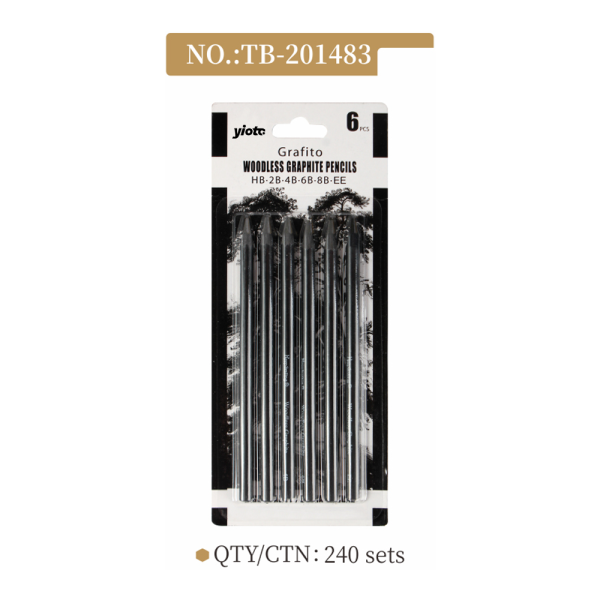 Woodless Graphite Pencils (HB/2B/4B/6B/8B/EE)